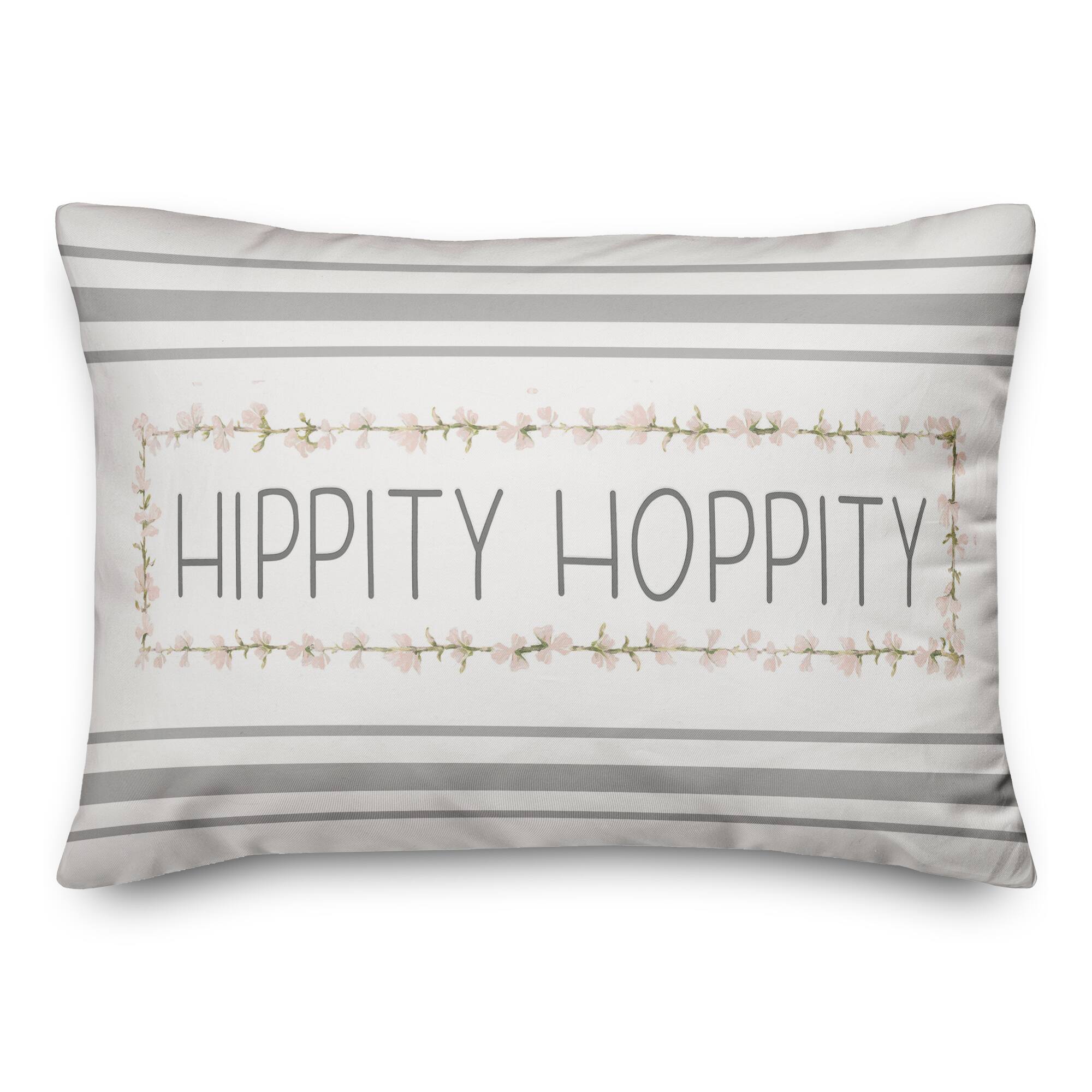 Hippity Hoppity Pillow 14" x 20" Throw Pillow